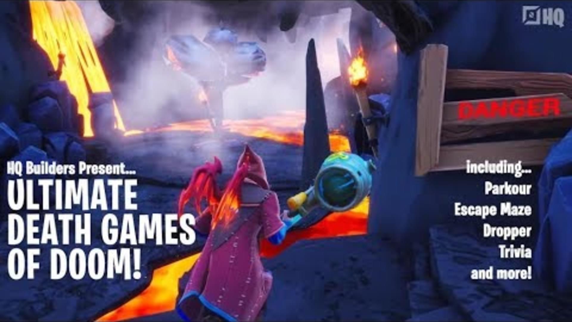 fortnite creative ultimate death games of doom - dropper parkour map fortnite code